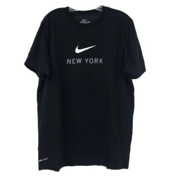 Nike Other - The Nike Tee Men's Black Dri-Fit New York Swoosh T-Shirt Size L